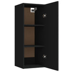 ZNTS Wall Cabinet Black 34.5x34x90 cm Engineered Wood 812430