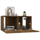 TV Cabinet Set Wall-mounted 3 pcs Brown Engineered Wood 815869