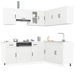 ZNTS 11 Piece Kitchen Cabinet Set Lucca White Engineered Wood 3314951