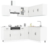 11 Piece Kitchen Cabinet Set "Lucca" White Engineered Wood 3314951
