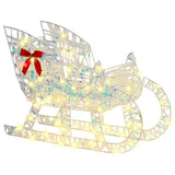 Reindeer Pull Sleigh Warm white 70 x 26 x 129 cm PET 42019079