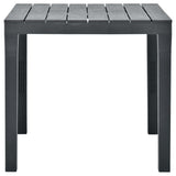 Garden Table Anthracite 78x78x72 cm Plastic 48784