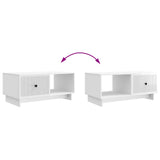 Coffee Table High Gloss White 90 x 50 x 40 cm Engineered Wood 894039