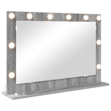 Vanity Mirror Rectangular Grey Sonoma 80 x 55 x 18 cm 868298