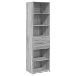 Slim Storage Cabinet Grey Sonoma 50x42.5x225 cm Engineered Wood 3281313