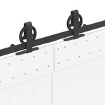 Sliding Door Hardware Kit 400 cm Steel Black 3295800