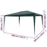 Party Tent 3x4 m PE Green 45092