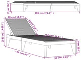 Sun Lounger Brown 186x60x29 cm PP 364217