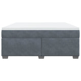 Box Spring Bed with Mattress Dark Grey 180x200 cm Velvet 3285300
