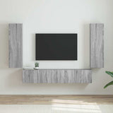 TV Wall Cabinet Wall-mounted 2 pcs Grey Sonoma 30 x 31 x 100 cm 892322