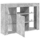 Corner LED TV Cabinet 100x40x68cm Concrete Grey Engineered Wood 889788