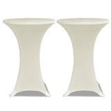 Standing Table Cover 60 cm Cream Stretch 4 pcs 279074