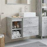Bathroom Furniture Set 2 pcs Concrete Grey Engineered Wood 3403891