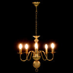Chandelier Golden 5 x E14 Bulbs 281617