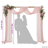 Wedding Arch Light Brown 225 x 95 x 226 cm Solid Pine Wood 42019394