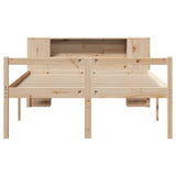 Bookcase Bed without Mattress 120x190 cm Small Double Solid Wood Pine 3321961
