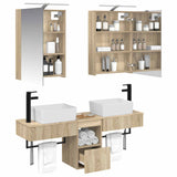 Bathroom Cabinet Set 5 pcs Sonoma Oak 50 x 14.5 x 70 cm 3406313