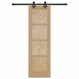Sliding Door Set Manual Natural and black 61 x 198.5 cm 3333604