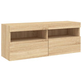5 Piece TV Wall Units with LED Sonoma Oak Engineered Wood 3216727