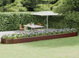 Garden Raised Bed Galvanised Steel 507x100x36 cm Brown 319010