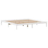Bookcase Bed without Mattress White 180x200 cm Super King Solid Wood Pine 3321594