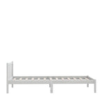 Bed Frame without Mattress White Solid Wood Single 810048