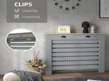 95.5H x 111Wcm Radiator Cover, with Drawer - Grey T3398P343250
