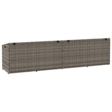 Garden Storage Box Grey 220x50x58 cm Poly Rattan 4104076