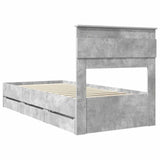Bed Frame with Drawer Concrete Grey 90 x 200 cm Engineer Wood 3409880
