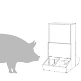 Pig Feeder Black 82 x 51 x 91.5 cm Cold-Rolled Steel 874642