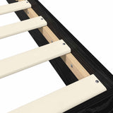Floor Bed Frame Black Oak 80 x 200 cm Engineered Wood 8009081