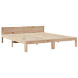 Family Bed Frame No Mattress 240x200 cm Solid Wood Pine 3324571