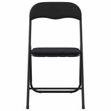 Folding Chair 2 pcs Black 48 x 44 x 78 cm Velvet 42029068