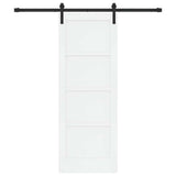 Sliding Door White and Black 73.5 x 198.5 cm Solid Pine Wood 3333159