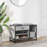 Shoe Bench Grey Sonoma 80x40x53.5 cm Engineered Wood and Metal 849227