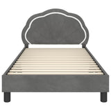 Children's Bed Frame with Headboard Dark Grey 90 x 190 cm 42010916
