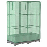 Raised Bed with Greenhouse Cover Rattan Look 80x40x123 cm 4015852