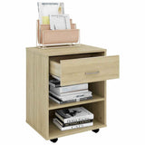 808470 Rolling Cabinet Sonoma Oak 46x36x59 cm Engineered Wood