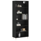 Highboard Black 69.5x32.5x180 cm Engineered Wood 3189558