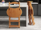 Wooden Folding Bar Stool Bamboo Kitchen Counter Height Stools with Backrest NEW 12124408