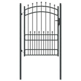 Fence Gate with Spikes EMMEN 170 x 100 cm Powder-coated steel 42009005