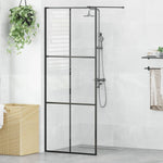 Walk-in Shower Wall with Clear ESG Glass 80x195 cm Black 151023