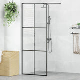 Walk-in Shower Wall with Clear ESG Glass 80x195 cm Black 151023