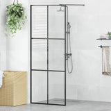 Walk-in Shower Wall with Clear ESG Glass 80x195 cm Black 151023