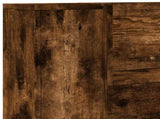 Storage Headboard with LED Smoked Oak Engineered Wood 3418657