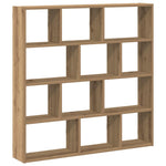 ZNTS Wall Cube Shelf 12 Compartments Artisian Oak Engineered Wood 860012