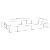Dog Kennel Silver 24 m Steel 3082152
