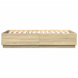 Bed Frame without Mattress Sonoma Oak 120x200 cm 3209711