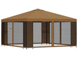 Garden Gazebo with Sidewalls 3 x 3 m Beige Polyester and Steel 900361