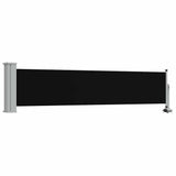 Patio Retractable Side Awning 60x300 cm Black 48352